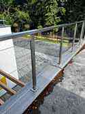 Balustrada tarasowa, balustrada stalowa nierdzewna z wypełnieniem z bezpiecznego szkła